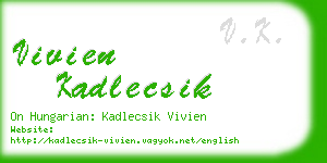 vivien kadlecsik business card